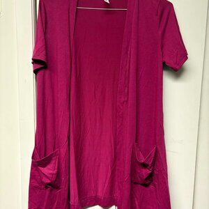 Tickled Pink Short Sleeve Perfect Boyfriend Cardigan XL